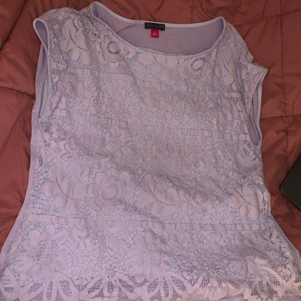 Vice Camuto purple lace blouse